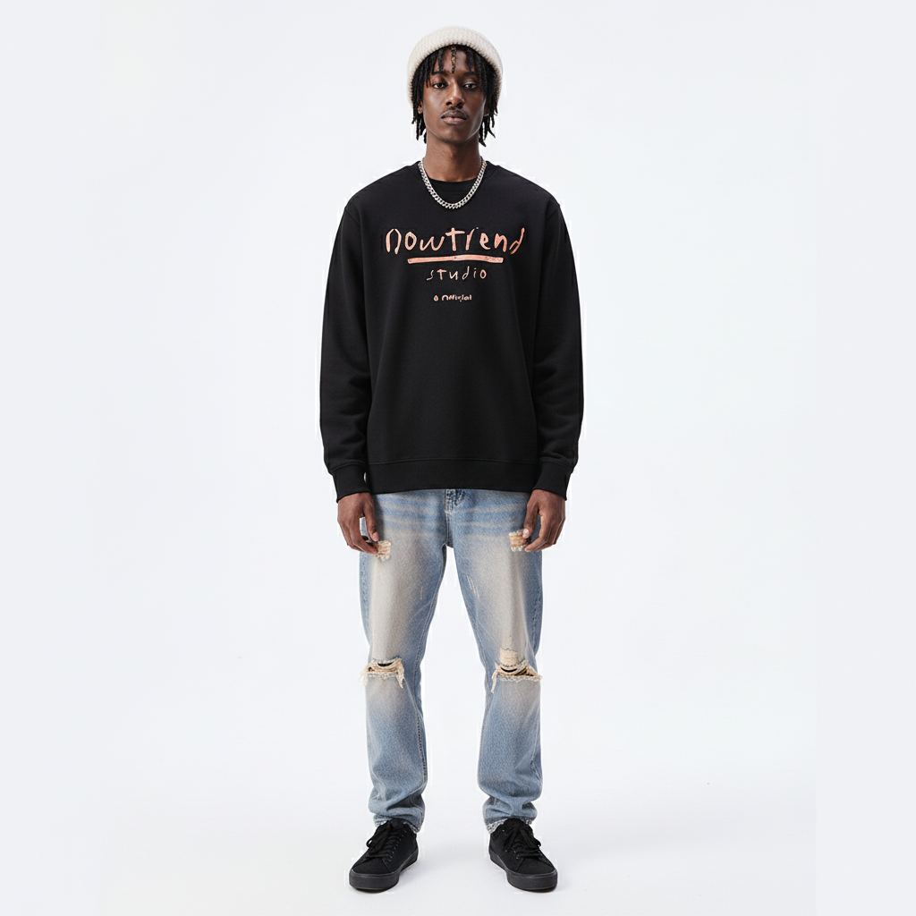 Simple letter printed long sleeved shirt for men | MuddyStock Originals eprolo