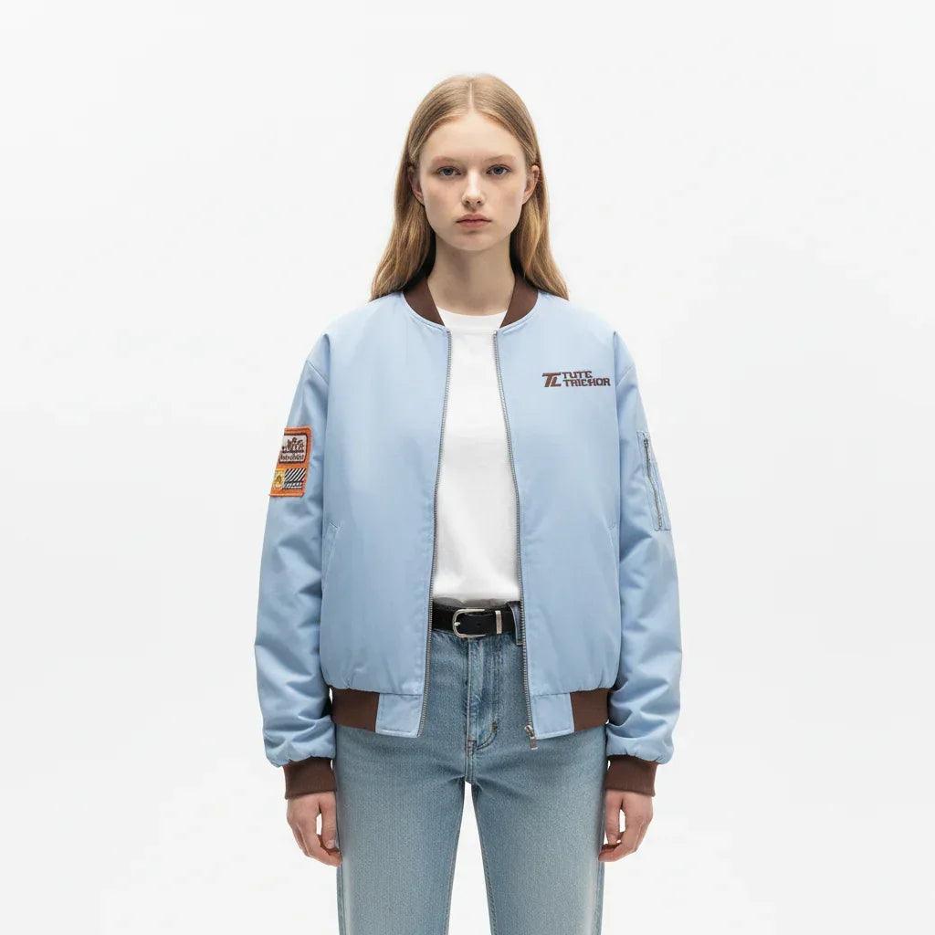 Casual lapel badge pilot jacket for men and women | MuddyStock Originals