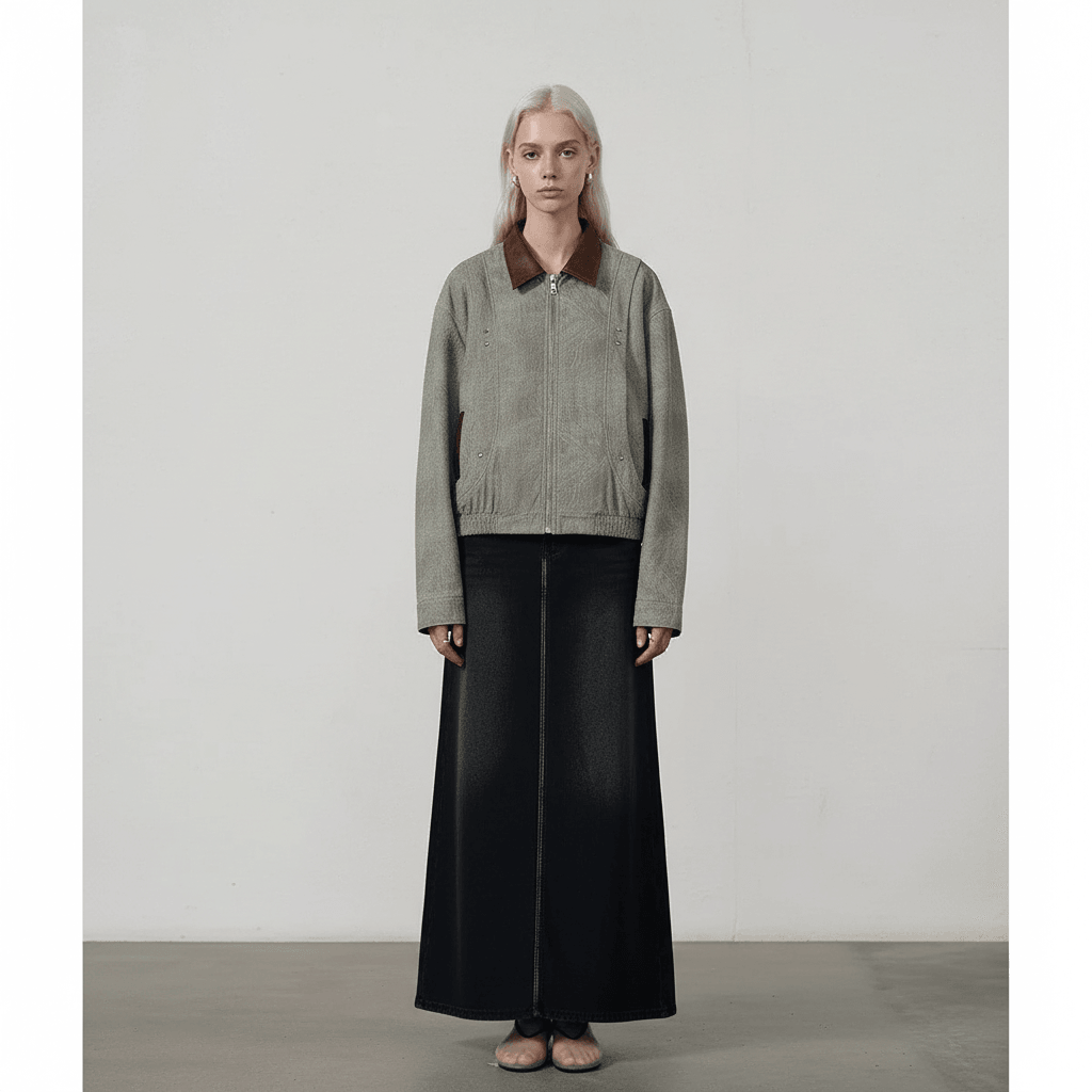 Tie-dyed Old Dark Pattern Baggy Coat For Women All Products