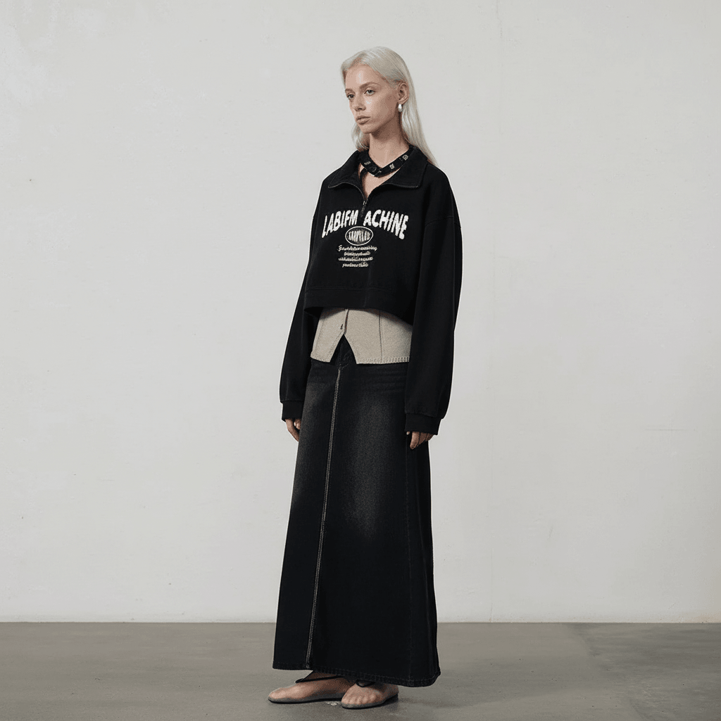 Polo Neck Cropped Hoodie For Women | MuddyStock Originals