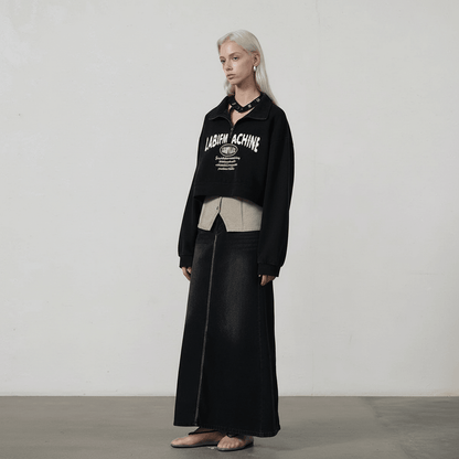 Polo Neck Cropped Hoodie For Women | MuddyStock Originals