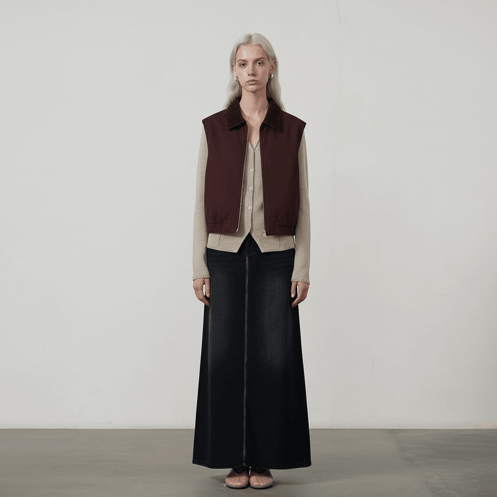 Corduroy collar vest for women | MuddyStock Originals