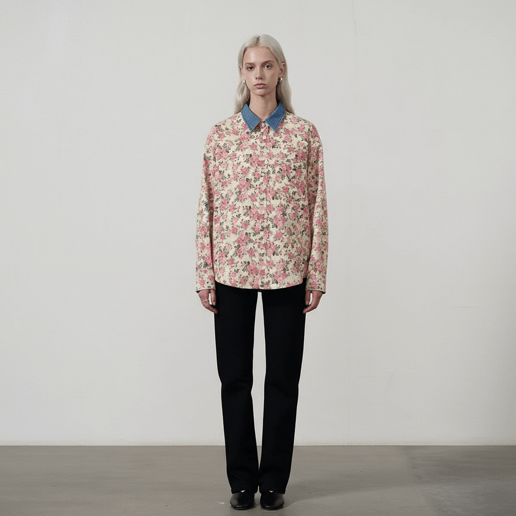 Floral Print Long Sleeve Shirt For Women All Products