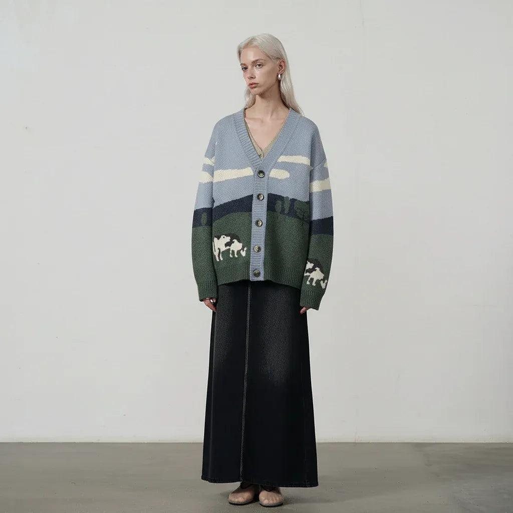 Oversize Streetwear Loose Cardigan For Women