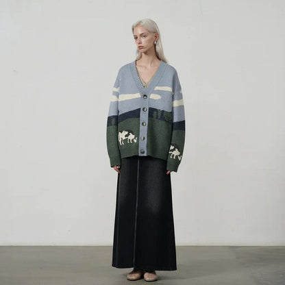 Oversize Streetwear Loose Cardigan For Women