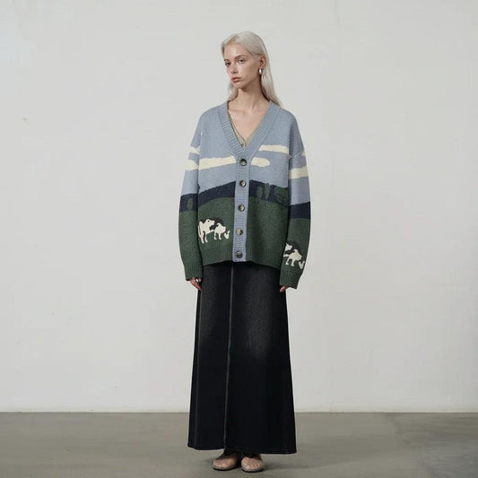 Oversize Streetwear Loose Cardigan For Women