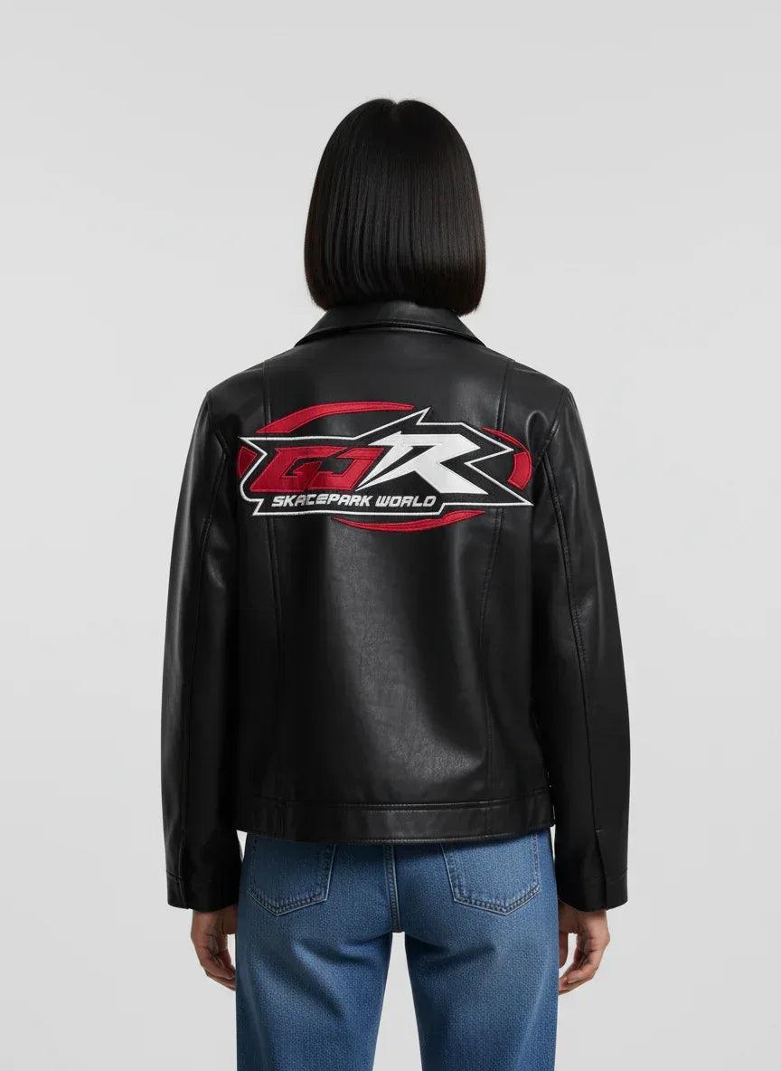 Locomotive Style PU Jacket For Men And Women