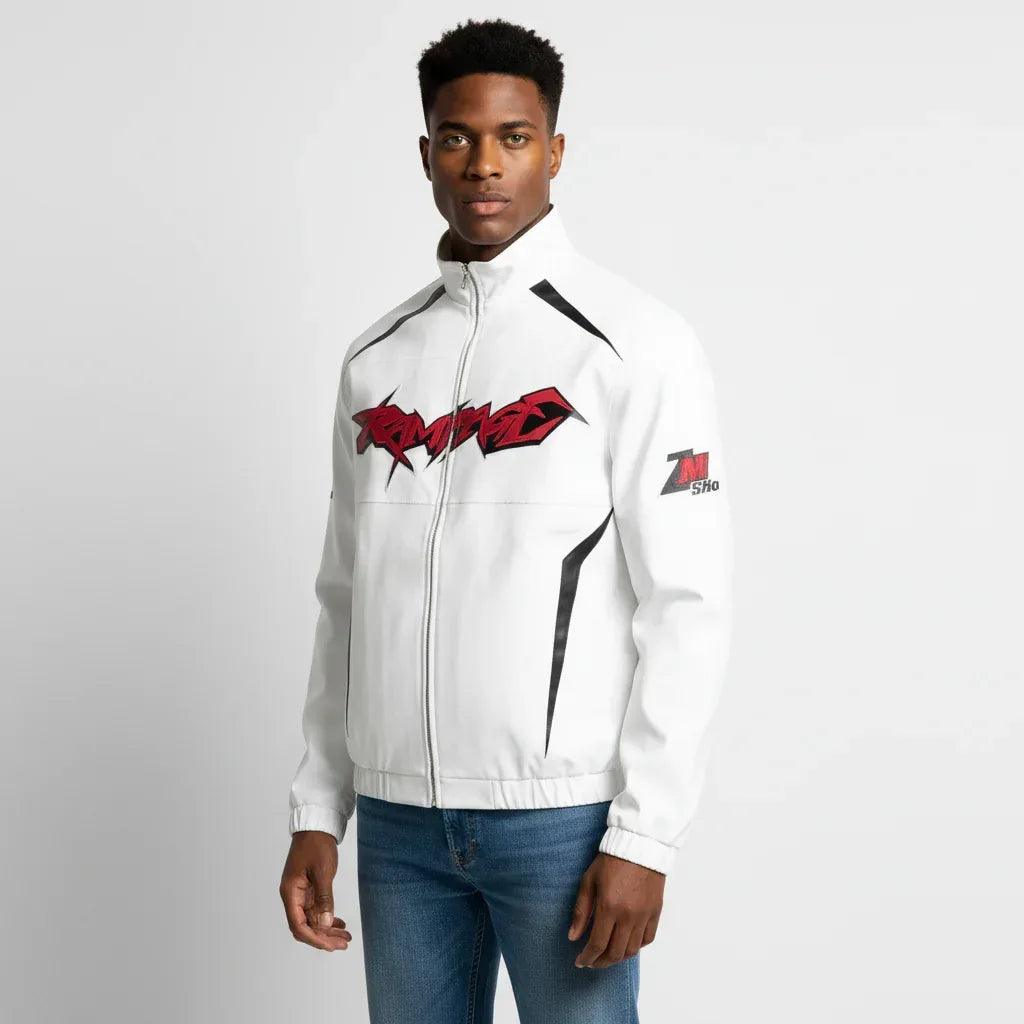 Locomotive Style PU Jacket For Men And Women