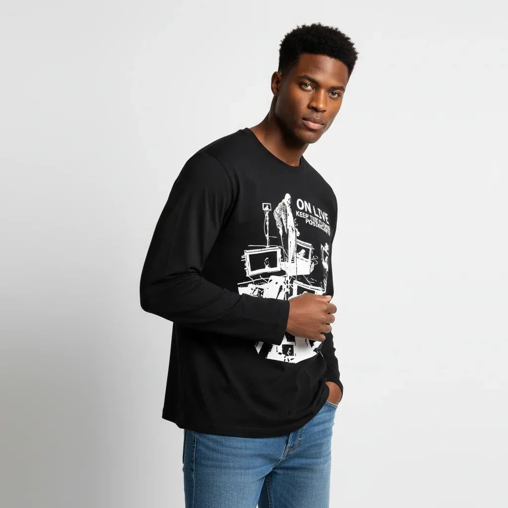 Street Style Unique Pattern Casual Loose Long Sleeve T-Shirt For Men And Women | MuddyStock Originals eprolo