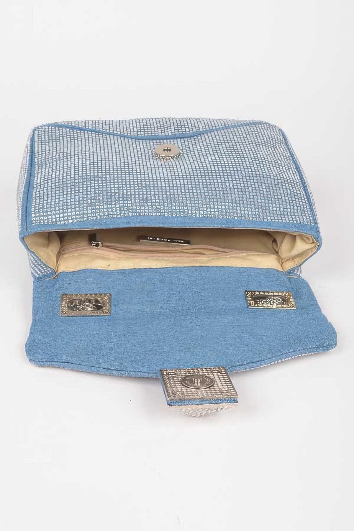 Hot Fix Rhinestone Denim Clutch Bag