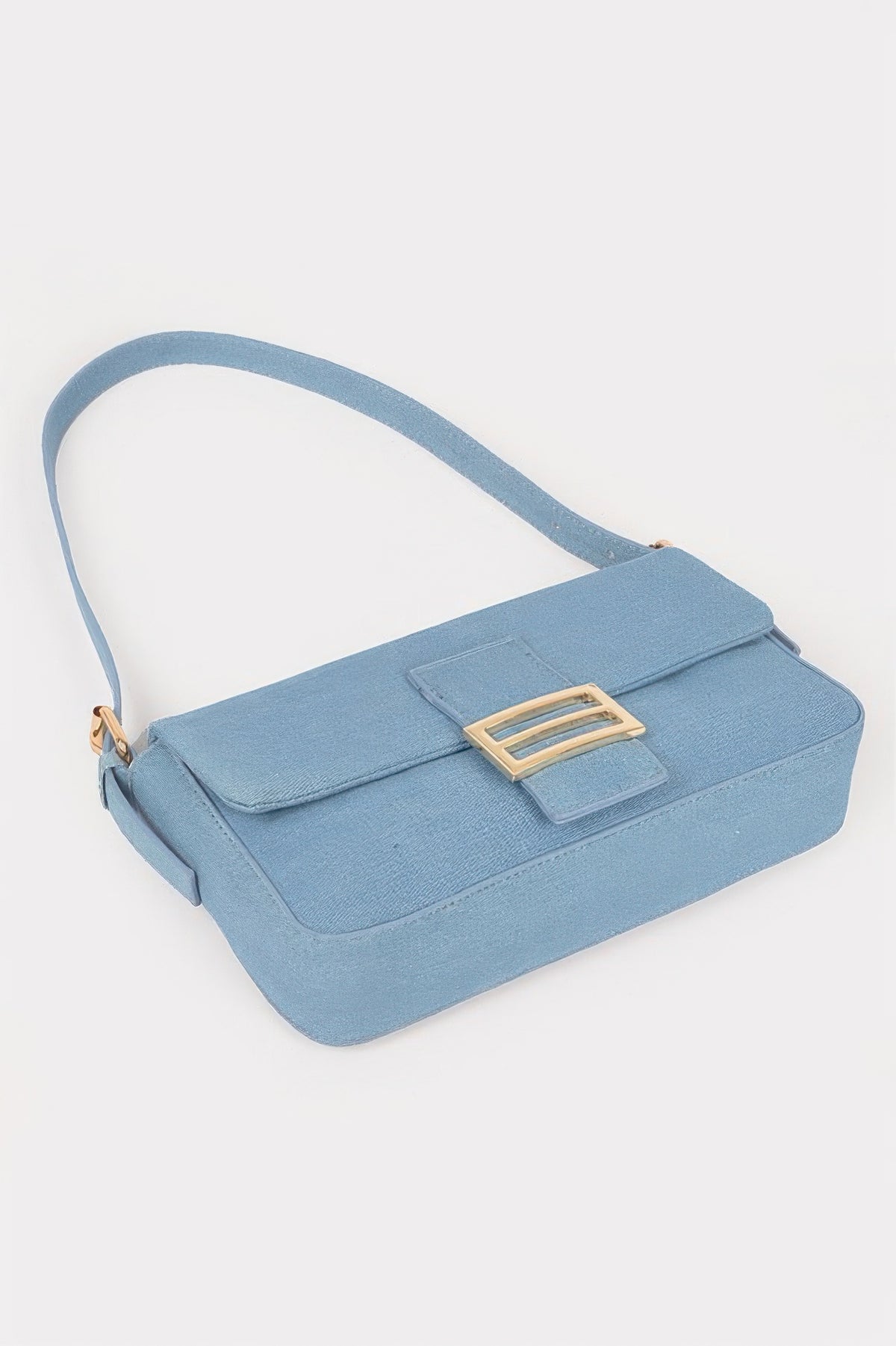 Denim Metal Buckle Shoulder Bag For Women