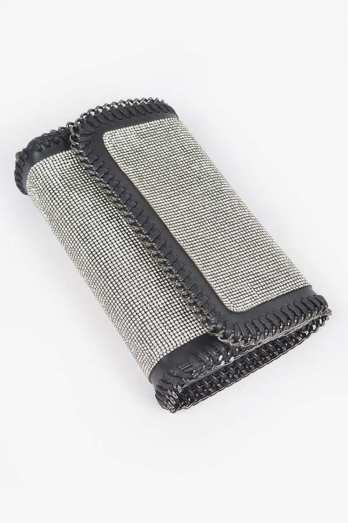 Multi Color Rhinestone Chain Braided Clutch Bag For Women