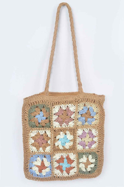 Faux Straw Tote Bag For Women
