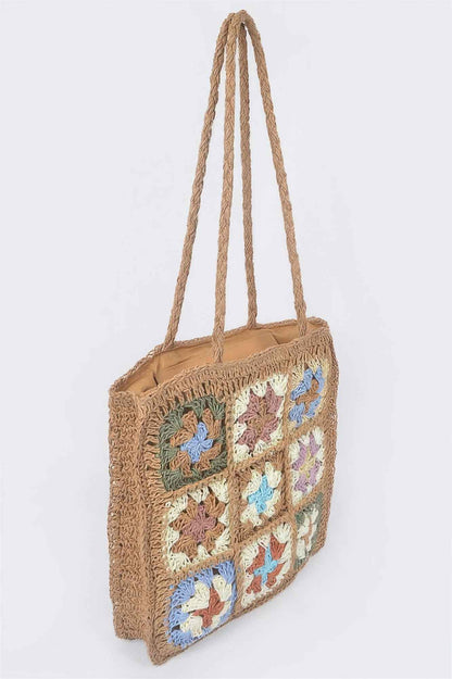 Faux Straw Tote Bag For Women