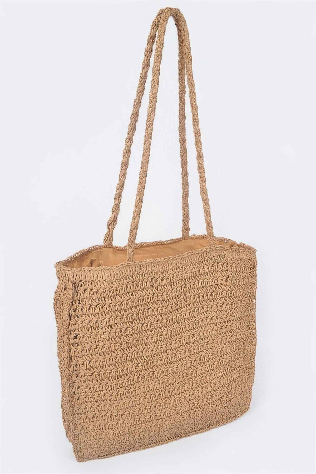 Faux Straw Tote Bag For Women