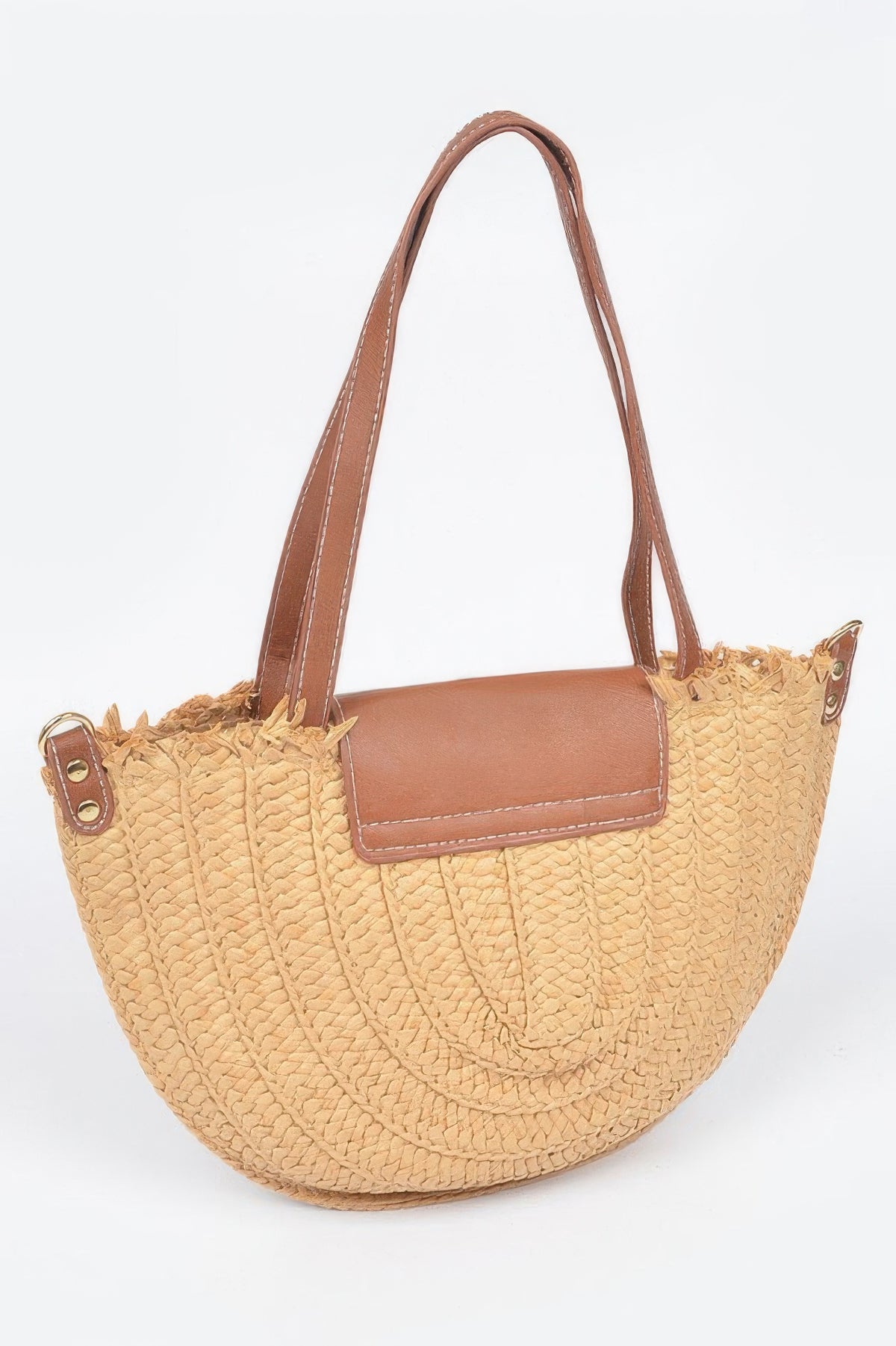 Faux Straw Crossbody Bag For Women