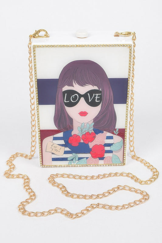 Acrylic Box Clutch For Women