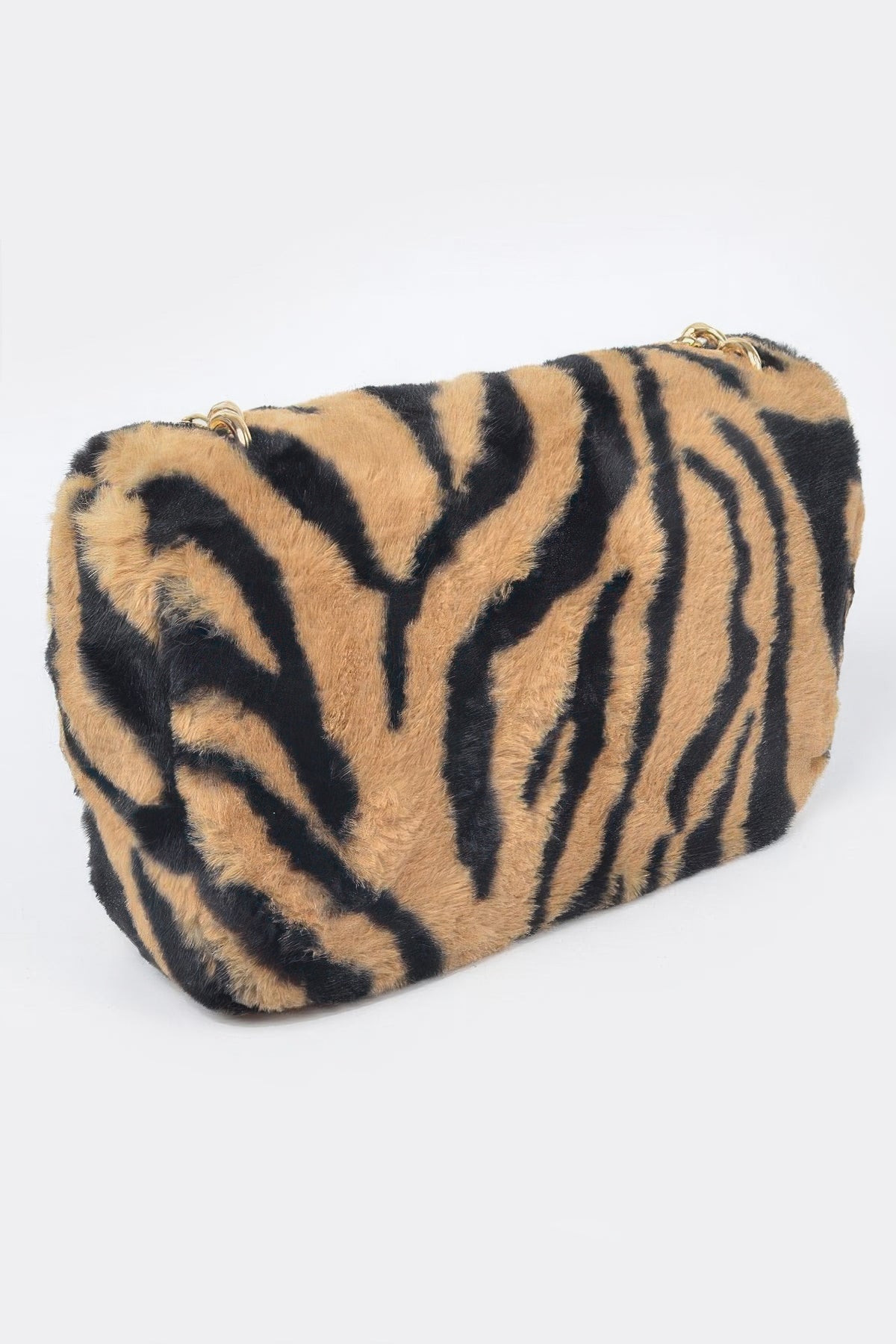 Faux Zebra Fur Shoulder Bag For Women