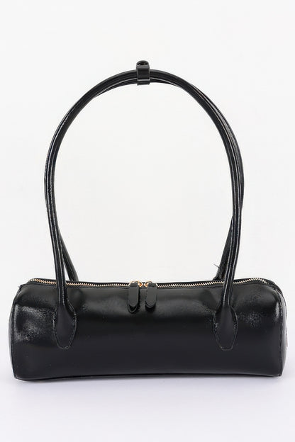 Vegan Leather Rectangular Shoulder Bag For Women