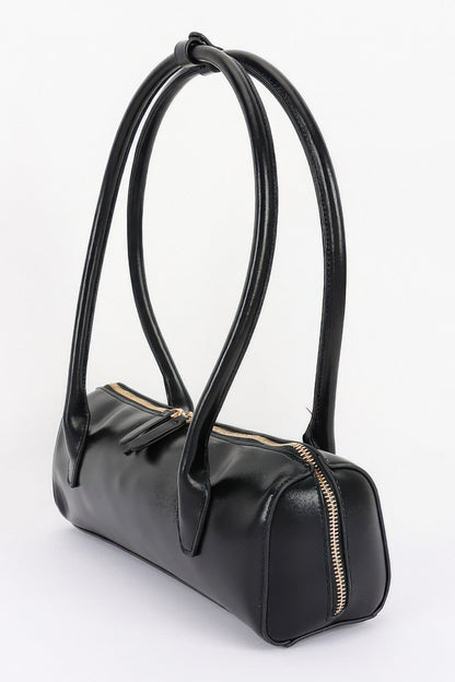 Vegan Leather Rectangular Shoulder Bag For Women
