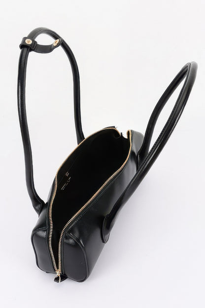 Vegan Leather Rectangular Shoulder Bag For Women