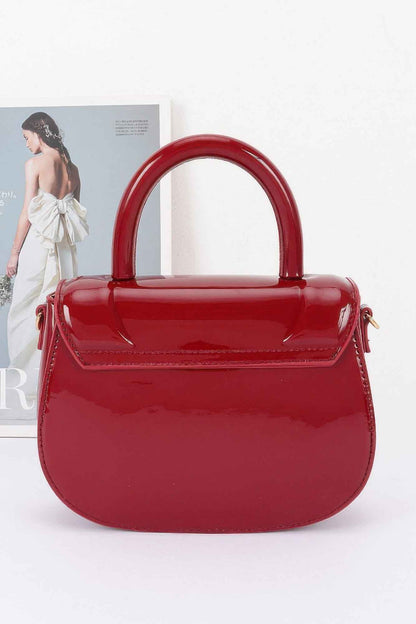 Patent Leather Top Handle Bag For Women
