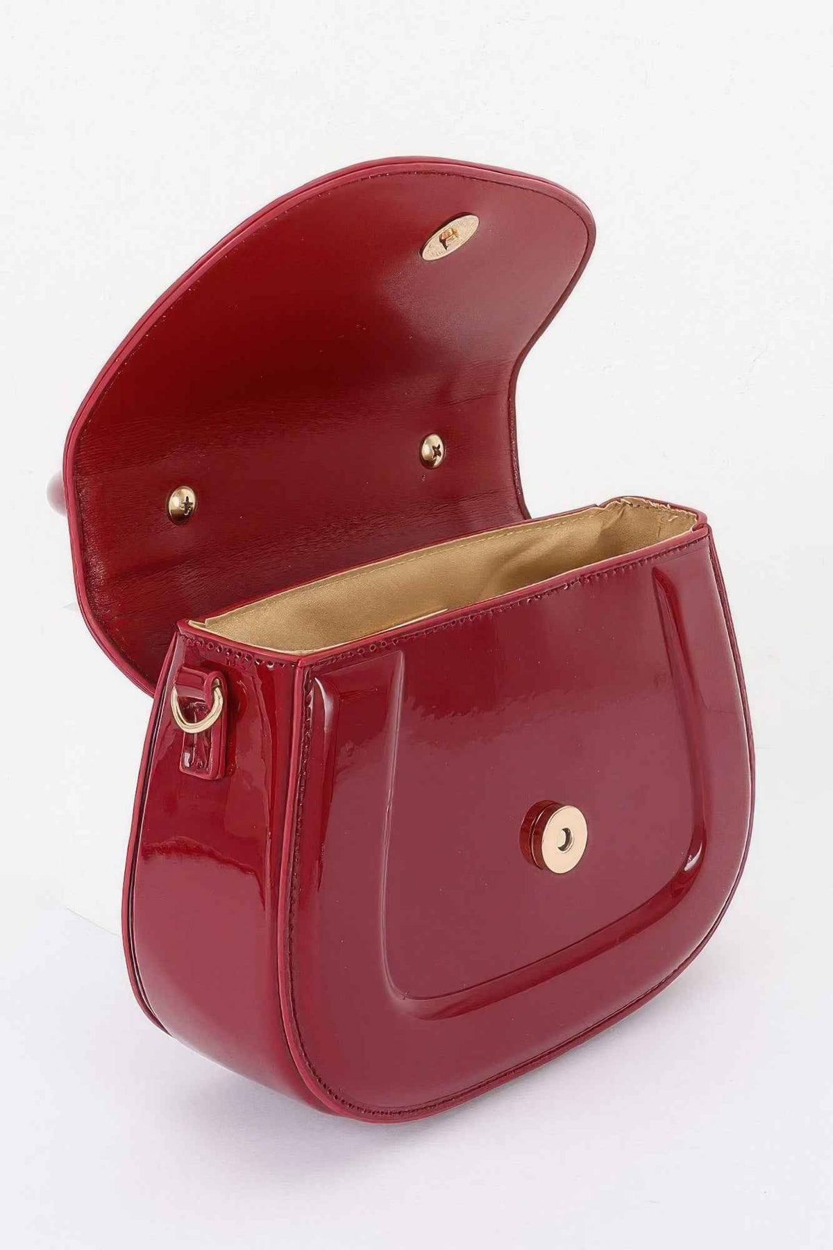 Patent Leather Top Handle Bag For Women