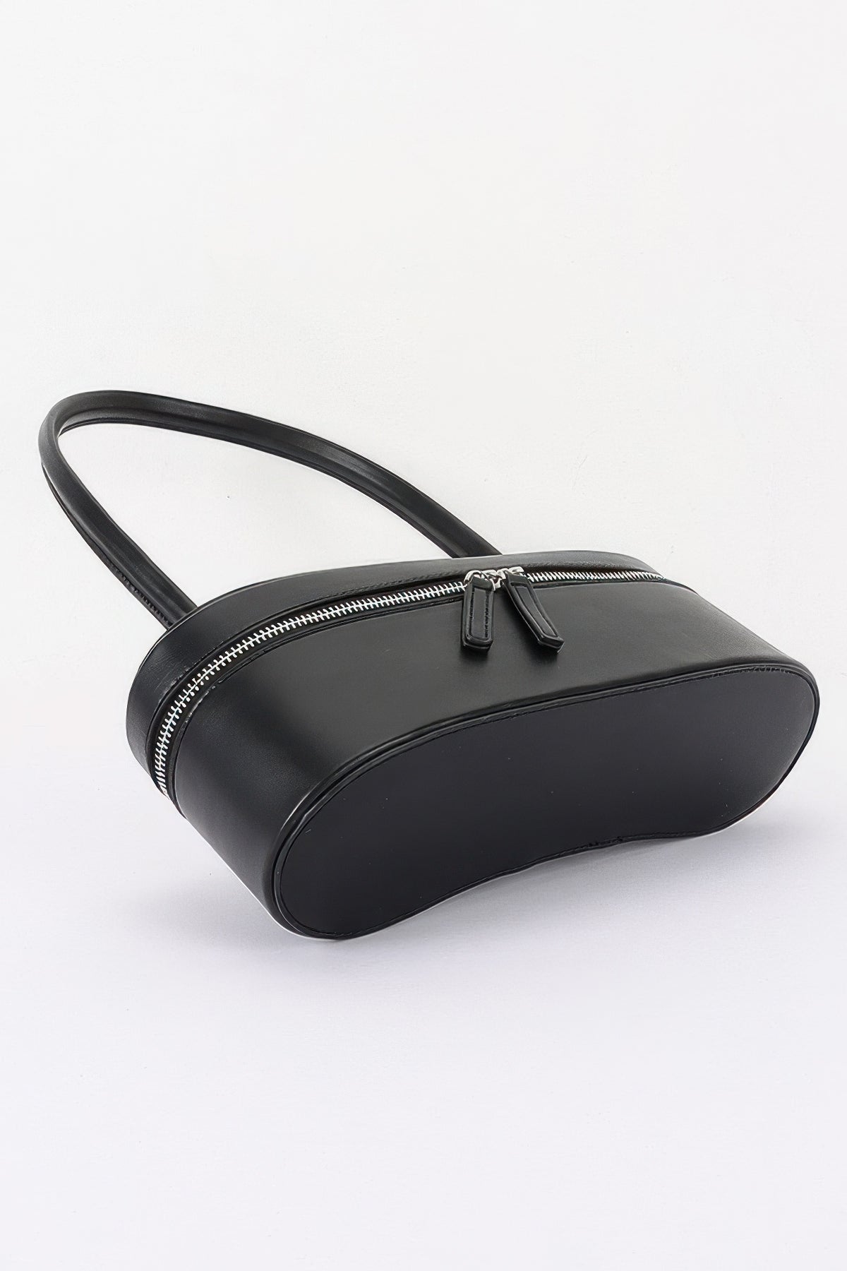 Vegan Leather Long Box Shoulder Bag For Women