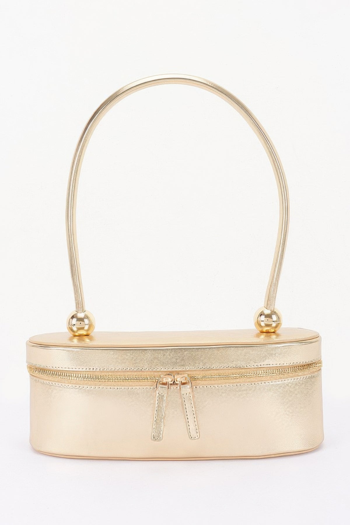 Vegan Leather Long Box Shoulder Bag For Women