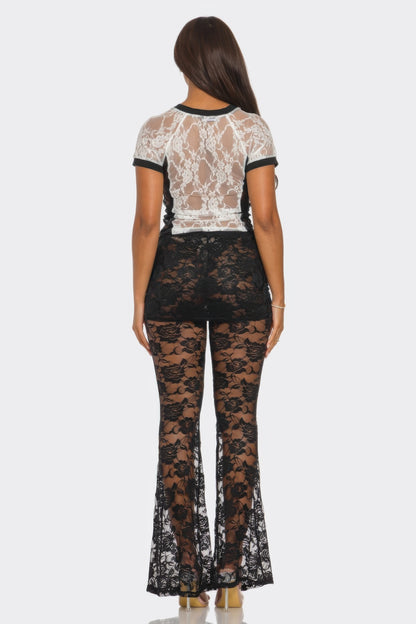 87 Lace Jersey T-shirt For Women