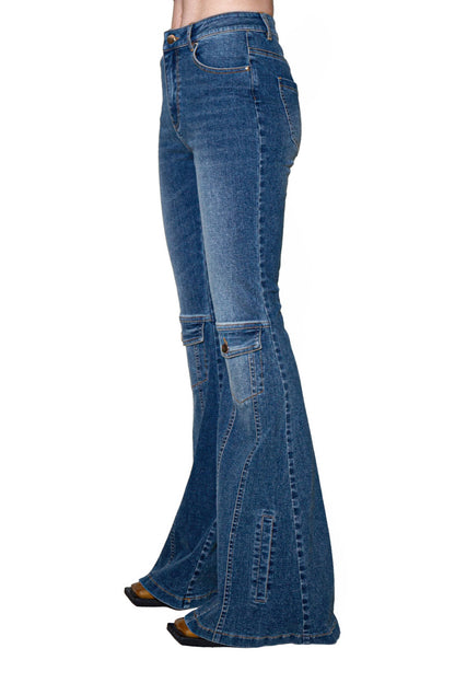 Signal Flare High-rise Panel Jeans For Women