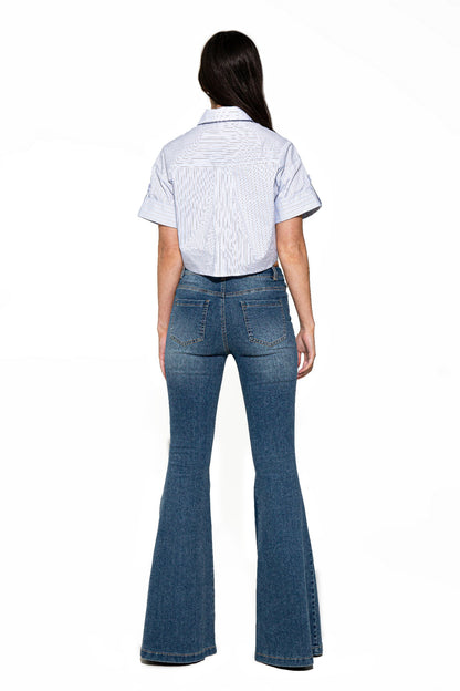 Signal Flare High-rise Panel Jeans For Women