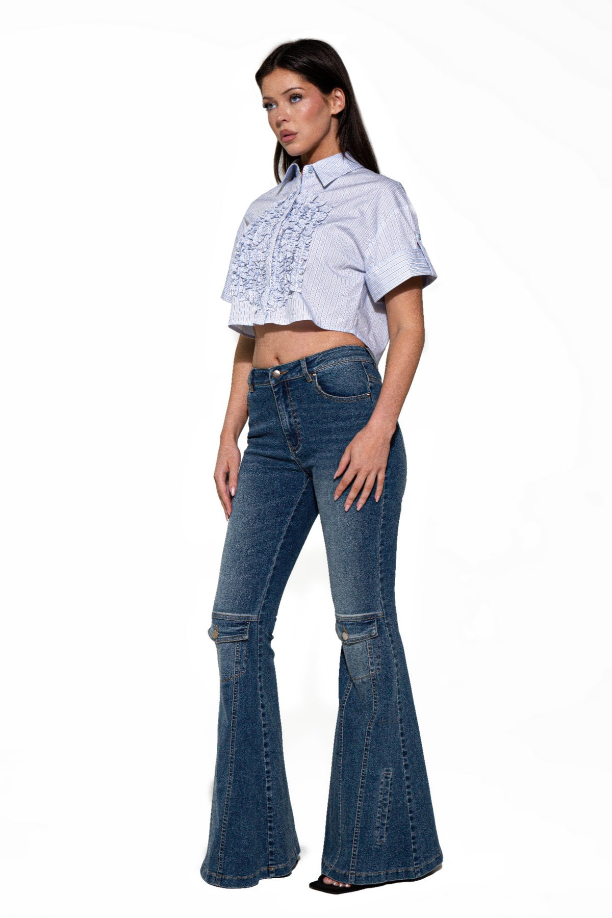 Signal Flare High-rise Panel Jeans For Women