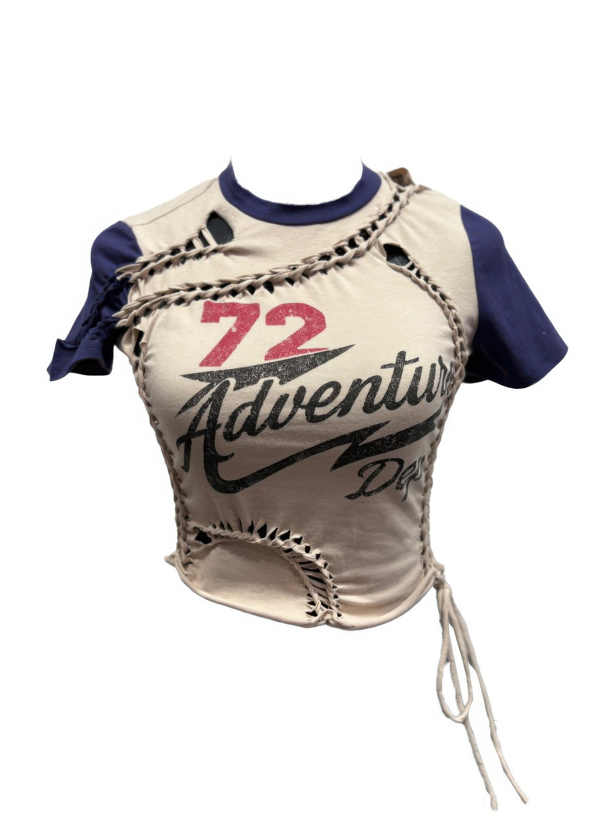 Varsity Renegade Lace-up Graphic Tee For Women