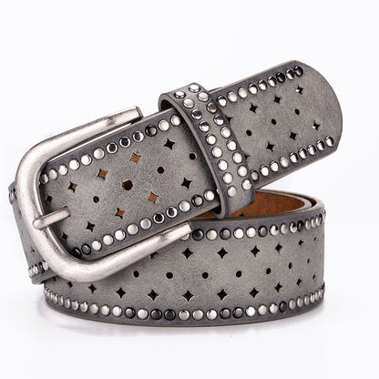 Fashion Casual Belt For Women Grey