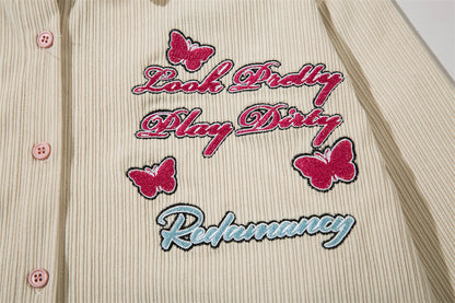 Letter Butterfly Loose Cool Shirt For Women