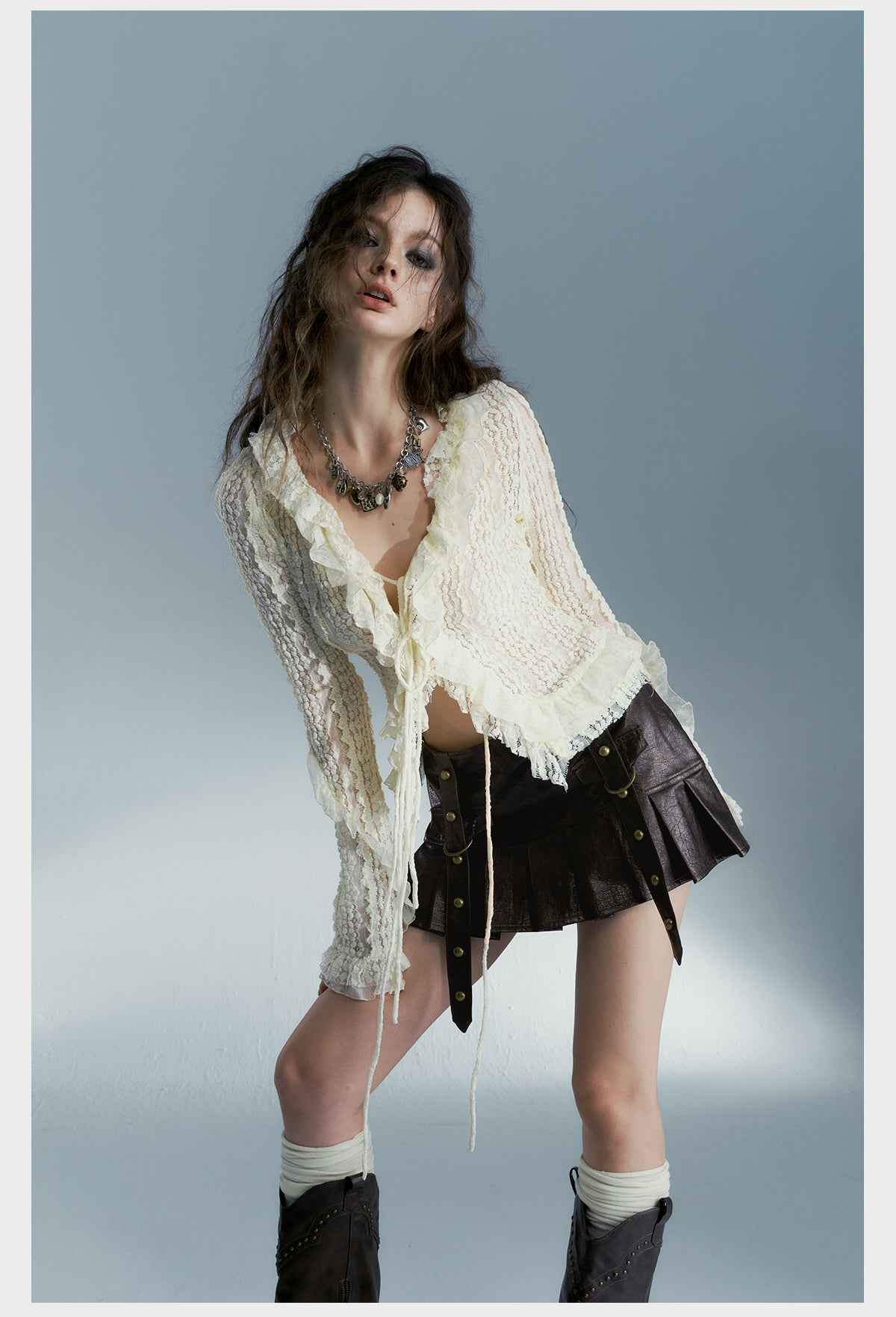 Heavy Wash Leather Skirt For Women All Products