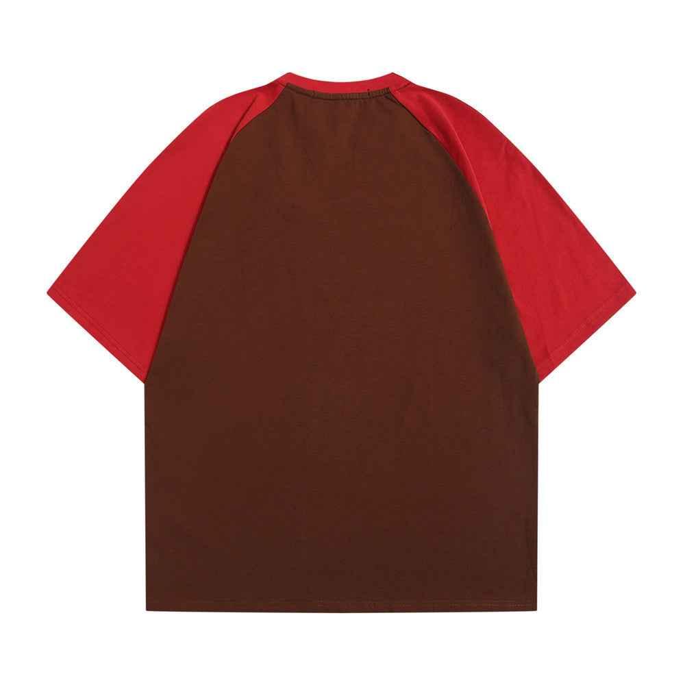 Color Contrast Patchwork Raglan T-shirt For Men null