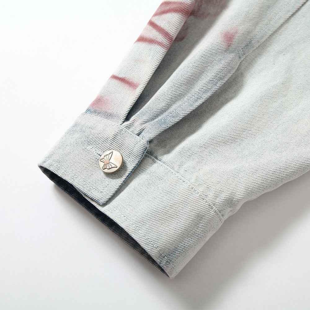 Inkjet Tie-dyed Denim Clothing Loose Jacket Men MuddyStock