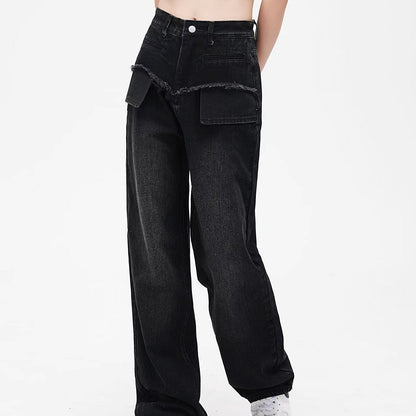 Retro Distressed Straight Jeans For Women All Products