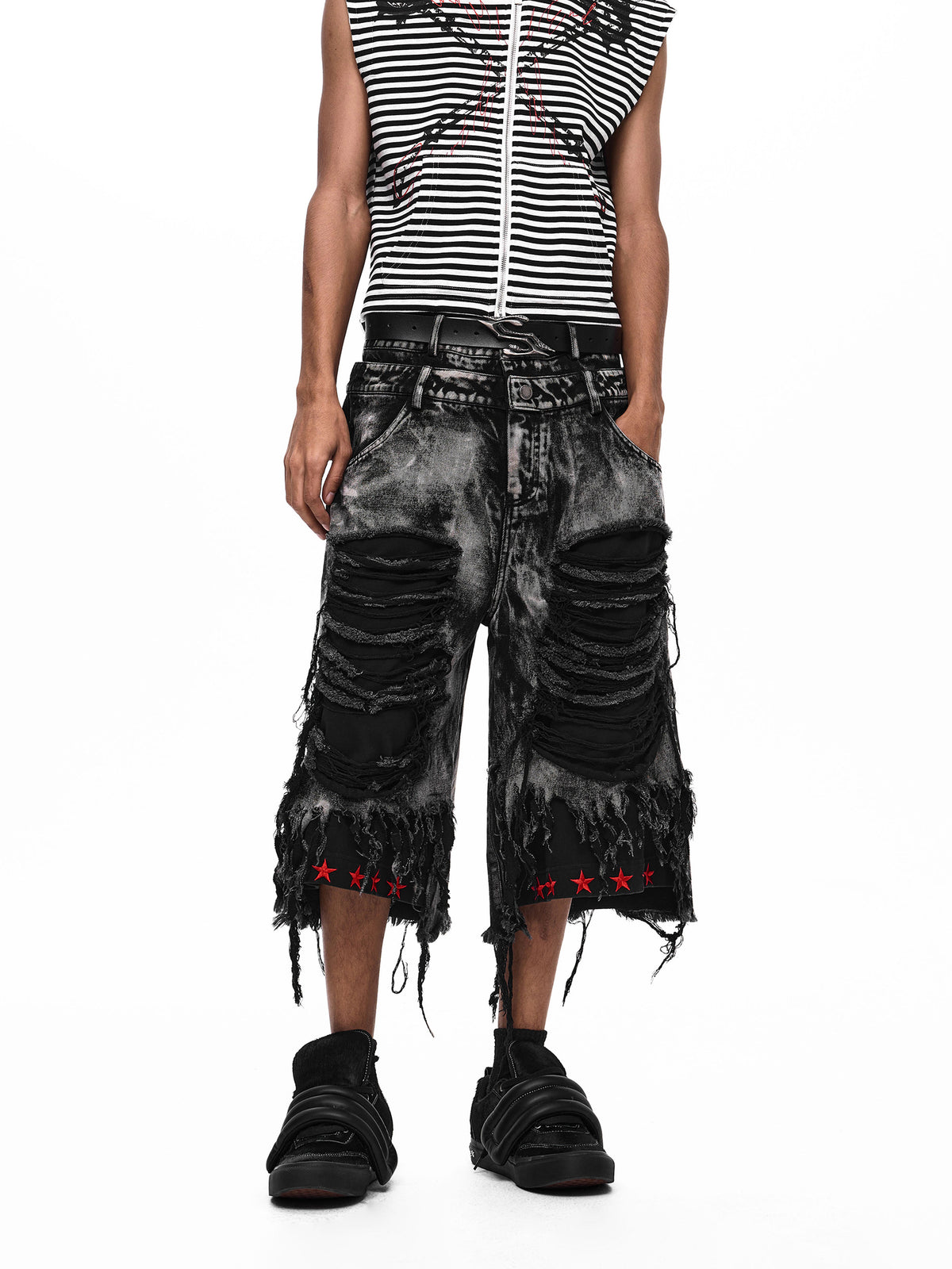 Mens Cropped Denim Jeans
