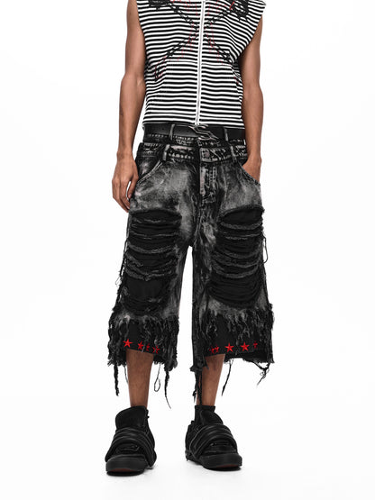 Mens Cropped Denim Jeans