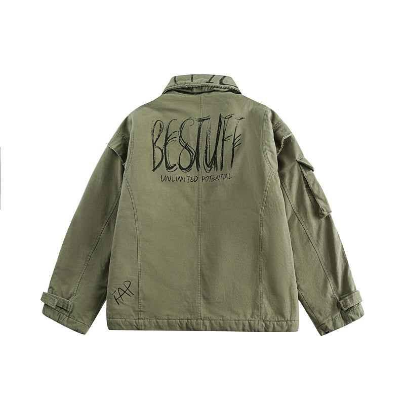 Flying Tooling Quilted Baggy Jacket For Men null