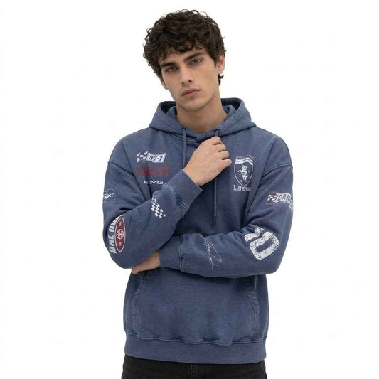 Wear and tear letter printed hoodie for men | MuddyStock Originals