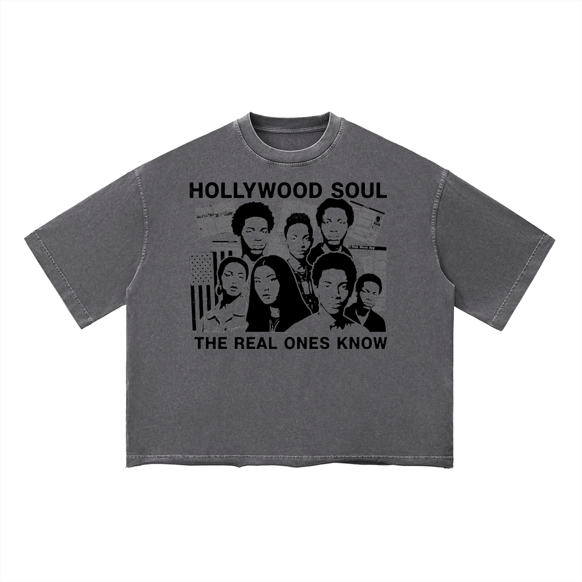 Vintage Wash Boxy T-Shirt For Men And Women | MuddyStock Originals Charcoal Gray