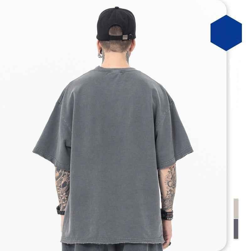 Retro Alphabet Short Sleeve T-shirt For Men null