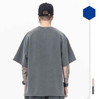 Retro Alphabet Short Sleeve T-shirt For Men null