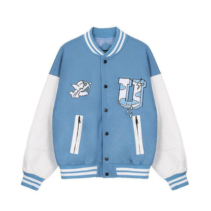 High Street Loose Jacket For Men And Women Blue MuddyStock