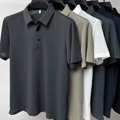 Mesh Ice Silk Short Sleeve T-shirt Mens Clothing MuddyStock