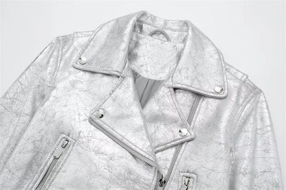 Metal Motorcycle Jacket Autumn Zipper Coat All Products